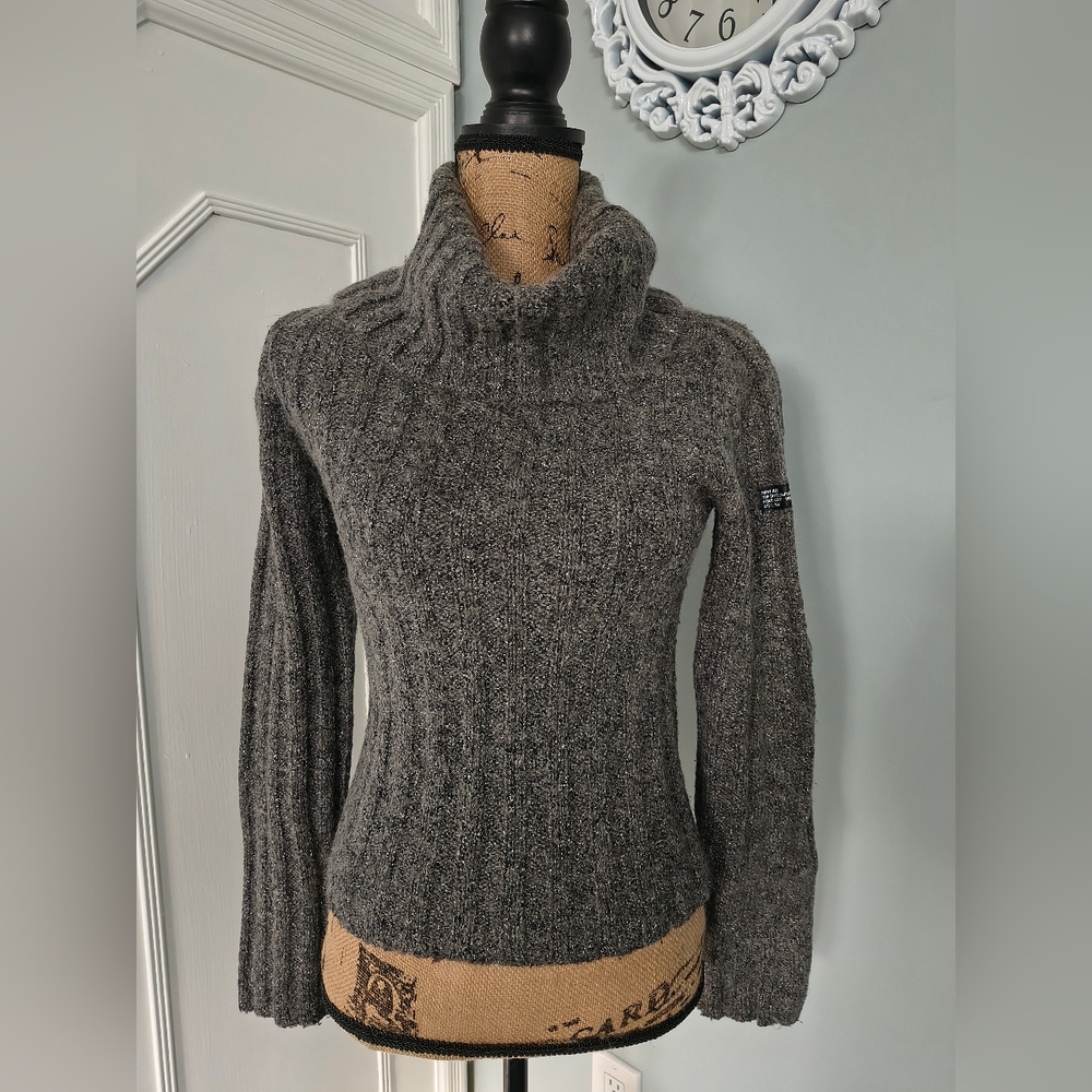 DKNY Charcoal Cowl Neck Sweater